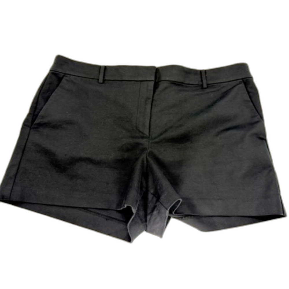 LOFT Black Dressy Smooth Tailored Riviera Shorts Size 16 High Rise Stretch EUC